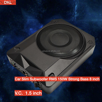 Qualité sonore Subwoofer mince de voiture de 8 pouces RMS 150W Strong bass Peak 1500W Strong bass Under Seat Car Active Subwoofer