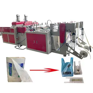 Máquina de bolsas de plástico de corte en frío, doble capa, LDPE, HDPE, PP