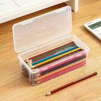Trousse à crayons transparente grande capacité de la marque ML pour crayons de couleur/crayons gras/feutres de dessin, idéale pour l'école/le bureau