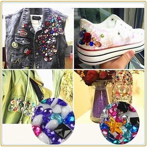 Piedras de cristal de formas mixtas para coser, gemas acrílicas de base plana, diamantes de imitación, strass para costura, manualidades, bricolaje y prendas de vestir. - Product Image 5