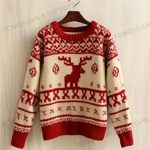 Одежда на заказ, трикотажные узоры, забавная пара, семейный Уродливый Рождественский джемпер, пуловер, Рождественский свитер