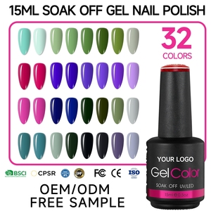Multi Shade Gel Nail Polish 15ml Vegan Soak Off Long Lasting Gloss Finish Nail Gel Custom Color Available - Product Image 1