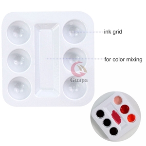Bandeja de Plástico Desechable para Tinta de Tatuaje, Soporte de Paleta de Pigmentos, Suministros de Tatuaje Blanco, 30 Unidades por Caja - Product Image 1