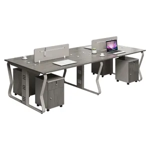 Modular Modern Workstation 4 Person Computer Workstation Desk Office Furniture Work Station