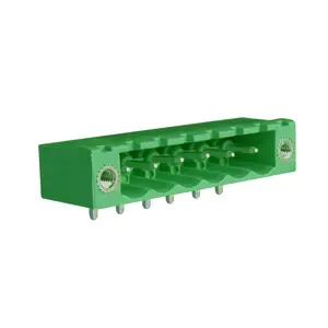 Tomadas 5.08 conectores terminal macho, bloco de terminal plugue verde