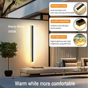 ไฟติดผนัง LED โซลาร์เซลล์ แบบเส้นตรง สไตล์โมเดิร์นมินิมอล กันน้ำ ใช้ได้ทั้งภายในและภายนอกอาคาร เหมาะสำหรับสวน ห้องนั่งเล่น ห้องนอน ข้างเตียง และทางเดิน - Product Image 5