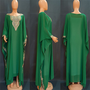 Spessa Africa medio oriente transfrontaliero abito popolare da <span class=keywords><strong>donna</strong></span> di <span class=keywords><strong>grandi</strong></span> dimensioni abito musulmano in pizzo ricamato <span class=keywords><strong>abbigliamento</strong></span> tradizionale musulmano - Product Image 2