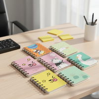 Fil d'impression offset double face personnalisé reliure à spirale mini bloc-notes planificateur quotidien bloc-notes cahiers de poche pour fournitures de bureau