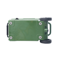 Glacière rigide rotomoulée moderne avec roues, isolée, 65 Qt, écologique, conservation de la glace pendant 5 jours, résistante aux intempéries pour le camping et les aliments