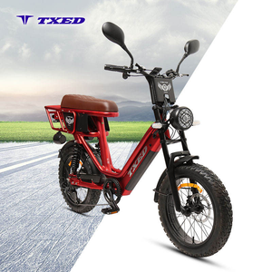 Motocicleta Eléctrica TXED Fashion de 20"x4.0 para Dos Personas, Resistente, 48V/500W, 7 Velocidades, Neumáticos Anchos, Frenos de Disco - Product Image 1