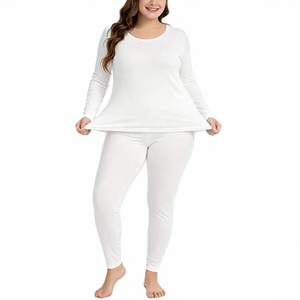 Intimo Termico Personalizzato OEM per <span class=keywords><strong>Donna</strong></span>, Set 2 Pezzi (<span class=keywords><strong>Maglia</strong></span> e Pantaloni) in Tessuto CVC, Vendita all'Ingrosso - Product Image 5