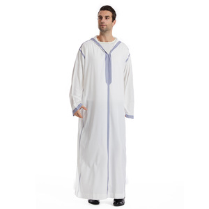 Abaya pour hommes, robe longue musulmane de Dubaï et d'Arabie Saoudite, Jubba à capuche pour l'Aïd, Thobe, vêtements islamiques, <span class=keywords><strong>Djellaba</strong></span> marocaine, Caftan, Kaftan, robe arabe - Product Image 2