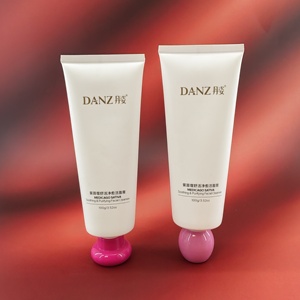 Tube cosmétique en plastique blanc DANZ avec bouchon à vis et capuchon rabattable, étiquetage pour emballage de lotion, 100g, matériau PP, impression offset - Product Image 3
