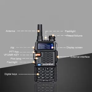 Baofeng BF-F8 플러스 UHF VHF 듀얼 밴드 업그레이드 양방향 라디오 야외 10km 장거리 휴대용 무전기 트랜시버