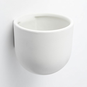 Ensemble de deux jardinières d'intérieur en céramique <span class=keywords><strong>blanche</strong></span> et noire, jardinière suspendue à fixer au mur, jardinière murale - Product Image 3
