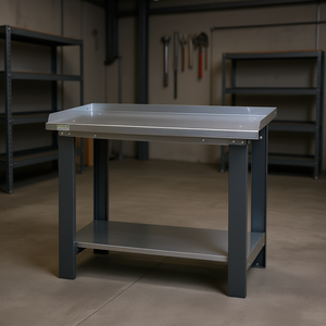 Banco de Trabajo Metálico FG 129/1 con Estante Inferior, Construcción de Acero de Grado Industrial - Product Image 3