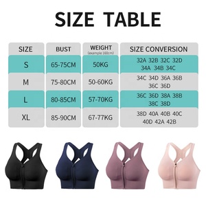 Soutien élevé femmes sans couture croix beauté dos avant fermeture éclair BH Yoga sport soutien-gorge haut court pour la course entraînement Gym Fitness - Product Image 6