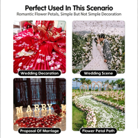 Pétales de rose artificiels 5x5 cm, colorés, en soie simulée, pour la Saint-Valentin, les mariages, les fêtes, décoration romantique