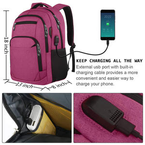 Sac à dos pour ordinateur portable personnalisé pour les voyages d'affaires, antivol, fin, durable, avec port de charge USB - Product Image 2