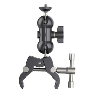 KALIOU Z019 Adaptador de doble bola multifunción de aleación de aluminio Magic Arms+ con soporte giratorio de 360° de <span class=keywords><strong>1</strong></span>/4'' y Super Clamp - Product Image 1
