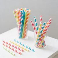 Pailles en papier à base d'eau