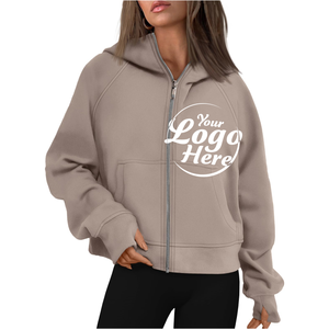 Terry 100% Cotton Sweatshirt Zip up Hoodies Fleece <b>Jackets</b> Oversized Sweatshirts Fall Fashion Outfits 2025 Sweaters Winter - Product Image 3