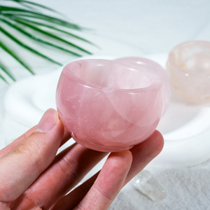Taza de cuarzo rosa natural tallada a mano, cuenco de cristal curativo, regalo pulido, otras artesanías de cristal, cuenco para decoración del hogar - Product Image 2