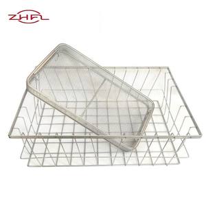 Stainless Steel Rectangular Large Hole Disinfection <b>Basket</b> <b>Storage</b> Frame <b>Basket</b> - Product Image 1