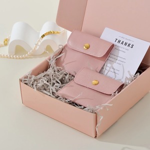 High Quality Microfiber Storage Packaging Bags Flip Press Buckle Design for <b>Magnetic</b> Jewelry Ring Earrings Jewelry Container - Product Image 2