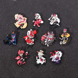 34 Styles Hazbin Hôtel Japonais Anime <span class=keywords><strong>Manga</strong></span> Style Mignon Émail Broche Sac À Dos Badge Dessin Animé Vêtements Accessoires Cadeau - Product Image 2