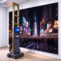 LINCJET LC-A2 Printer Dinding UV Inkjet Mobile 3D 5D Printer Label Timbul DX7 Print Head Otomatis OEM
