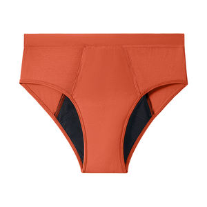 Hoge Taille Vrouwen Lekvrij Herbruikbaar Menstruatieondergoed Ademend Bamboe Menstruatie Slipje Ondergoed - Product Image 5