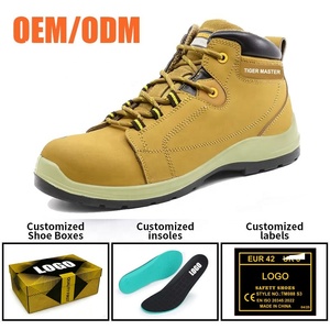 Botas de seguridad de cuero de vaca <span class=keywords><strong>amarillo</strong></span> antiestáticas antideslizantes resistentes al aceite de la marca Tiger Master para evitar pinchazos con punta de fibra de vidrio - Product Image 4