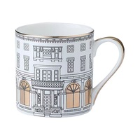 Conception architecturale romaine de luxe avec lumière nordique et logo personnalisé tasse à café en céramique thé lait avec trait d'or tasse en porcelaine moderne