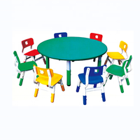 Mobilier scolaire Ensemble bureau d'étude et chaises pour enfants, crèche pour bébé, table réglable en hauteur pour enfant