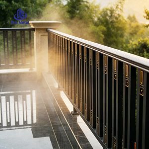 Rampe de véranda en métal facile à installer pour balcons et cours extérieurs de bâtiments commerciaux, balustrades en aluminium - Product Image 1