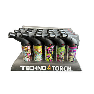 Venta al por mayor logotipo personalizado gas butano recargable a prueba de viento cigarrillo Jet antorcha encendedores - Product Image 6