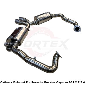ท่อไอเสีย Vortex Bespoke Titanium Sport Sound Valved สำหรับ Porsche Boxster Cayman 981 2.7 3.4 เสียงแบบ Exotic - Product Image 2