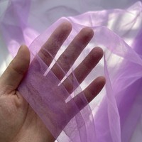 Tissu en maille 100 % polyester de haute qualité, 20 g/m², dense, écologique, respirant, léger et doux, idéal pour les robes de mariée