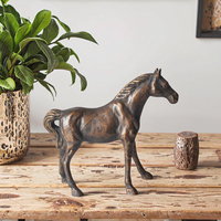 Figurine de cheval en métal gravée et sculptée, durable, pour la décoration intérieure, élégant accent de table, artisanat