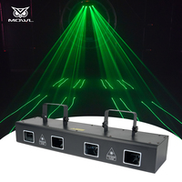 Lumières laser DMX RGB à quatre têtes, 4 yeux, pleine couleur, moteur pas à pas, pour spectacle de scène, DJ, discothèque