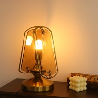 Lite Design Bronze Lampe Verre Chambre Lumières Led Lampe De Table Décor À La Maison De Luxe