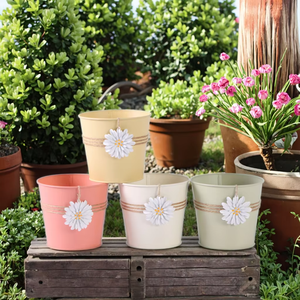 Vasi per Fiori in Ferro Ecologici a Forma di Tazza di Caffè, Resistenti e Verniciati a Polvere, Fioriere Sospese per Decorazione Casa e Giardino - Product Image 3