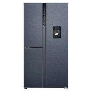 Réfrigérateur et congélateur multiportes SERIE 7 3 portes HSPR79F18EWMB Total No Frost Noir brossé Classe E (90.5x70.7x177.5cm) Acier inoxydable - Product Image 1