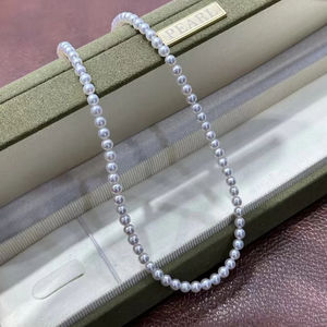 Collier <span class=keywords><strong>de</strong></span> perles d'eau douce <span class=keywords><strong>de</strong></span> haute qualité, rondes et parfaites, <span class=keywords><strong>de</strong></span> taille mini 4-5 mm, avec fermoir en <span class=keywords><strong>or</strong></span> 18 carats pour bijoux - Product Image 1