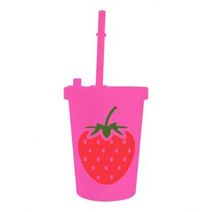 Gobelet réutilisable en plastique personnalisé de 12 oz avec couvercle anti-fuite et paille, logo personnalisé, pour fêtes et événements, comme cadeaux - Product Image 1