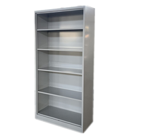 Armoire de rangement en métal, meuble de bureau, armoire de remplissage en acier, sans porte, 4 étagères réglables