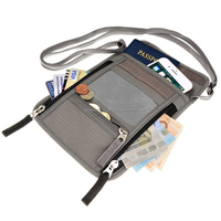 Vente flash : Portefeuille de voyage pour passeport et documents en polyester imperméable RFID Phenixtrust PTPHC-001, grande capacité, logo personnalisé, pochette de cou