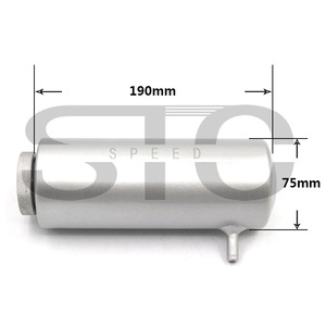 Réservoir de trop-plein en alliage d'aluminium 190 mm x 75 mm pour modification de voiture, ajustement universel - Product Image 1