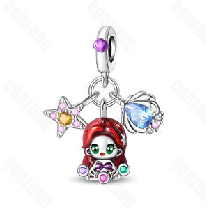 Hot Selling Silver Charm Fit Original Pan Dream Princess Unicorn Fashion 925 zilveren bedel voor het maken van sieraden, armbanden, kettingen - Product Image 2